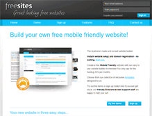 Tablet Screenshot of freesites.com.au